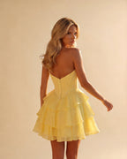 Prom Girl  Strapless Corset Lace Homecoming Dress XU00041