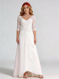 Front view - Lace A-Line Wedding Gown