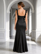 Satin Maxi Gown Back View