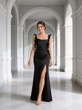 Satin Maxi Gown Front View