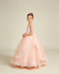 Cute Ball-Gown Flower Girl Dress with Lace Edge Hem XU00032